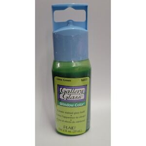 Plaid Gallery Glass Window Color Lime Green 16035 Stained Glass Paint 2oz New